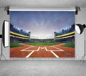 Fondo de vinilo fondo fotográfico estadio de béisbol campo de fútbol arena de 10x8 pies lb - Imagen 1 de 11