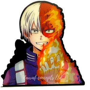 My Hero Academia Shoto Todoroki  Anime Sticker Peeker Bumper For Car/Laptop New - Picture 1 of 4