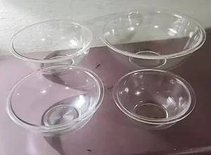 Set of 4Pyrex/Corning,Clear Glass Nesting BowlsOven/Microwave 322 323 325 326 - Picture 1 of 9