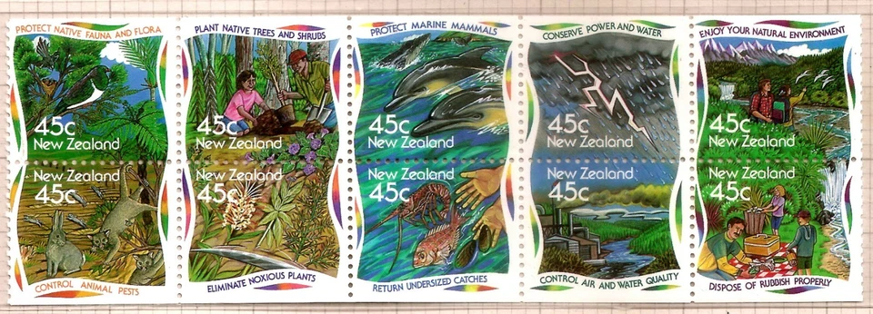 New Zealand 1995 Environment Protection - booklet pane MNH - Image 1 of 1