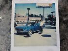 Vintage Polaroid Photo Of Blue Mustang at Gas Station For Sale by Owner