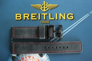 Cinturino orologio 22 mm nero impermeabile fibbia subacquea cinturino per Breitling B/R - Foto 1 di 3