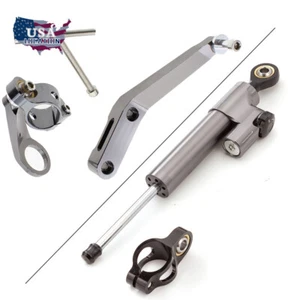 For Honda CBR954RR 2002 2003 Steering Damper Stabilizer&Bracket Mounting Kit CNC - Picture 1 of 12