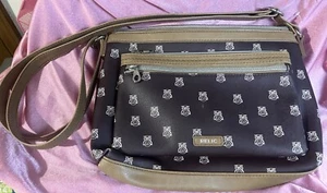 NWT Relic By Fossil Owl Patterned Women's Small Crossbody bag - PURSE -crimson - Picture 1 of 7