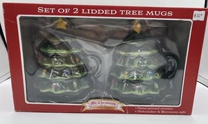 Mr. Christmas Set of 2 Lidded Christmas Tree Mugs - Picture 1 of 11