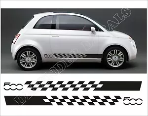 Fiat 500 rayas calcomanías Abarth Racing juego de pegatinas adhesivas pegatinas - Imagen 1 de 1