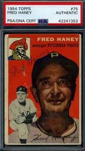 Fred Haney PSA DNA Signed 1954 Topps Autograph