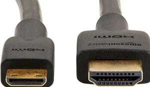 Cable AmazonB 6 pies Alta Velocidad Mini-HDMI a HDMI con Ethernet, 4K, 3D, Devolución de Audio - Imagen 1 de 4