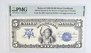 $5 $5.00 Indian Chief 1899 BEP Intaglio Banknote PMG Specimen. - Picture 1 of 3
