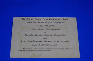 Vintage Cartolina canadese - 1903 - Balfour Street Presby Church Invito - non spedita - Foto 1 di 2