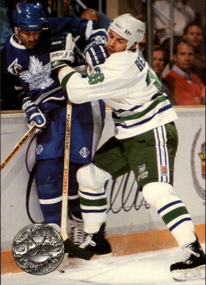 1991-92 Pro Set Platinum #176 Marc Bergevin  Whalers - Image 1 of 1