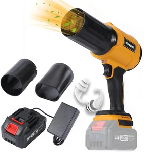 Small Cordless Leaf Blower with 1 X 24V 4.0Ah Battery and Charger, 2 Nozzles - Picture 1 of 12