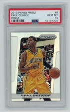 2013-14 PANINI PRIZM PAUL GEORGE SILVER PRIZM PSA 10 MINT HOLO #8 CLIPPERS