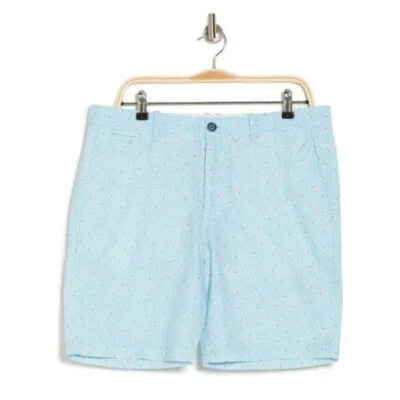 Original Penguin Mens Blue Print Pockets Long Bermuda Shorts Sz 38 New - Image 1 of 4