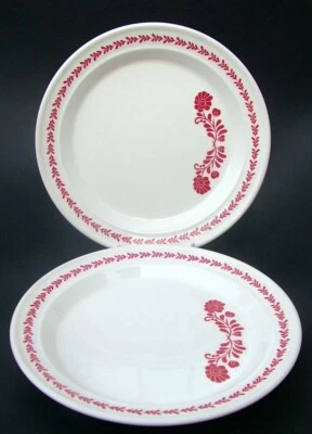 TWO Portmeirion Red Hearts Jan Constantine Lg Dinner Plates 27cm Excellent Cond. - Image 1 of 4