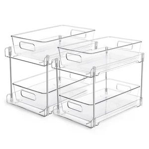 Vtopmart 2-Tier Under Sink Organizer – 2-Pack Pull-Out Kitchen Storage - Picture 1 of 14