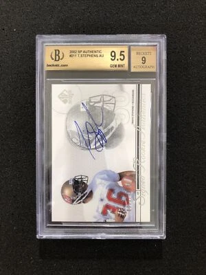 2002 Upper Deck SP Authentic TRAVIS STEPHENS #211 BGS 9.5 💎 RC AUTO 0013/1150 - Image 1 of 2
