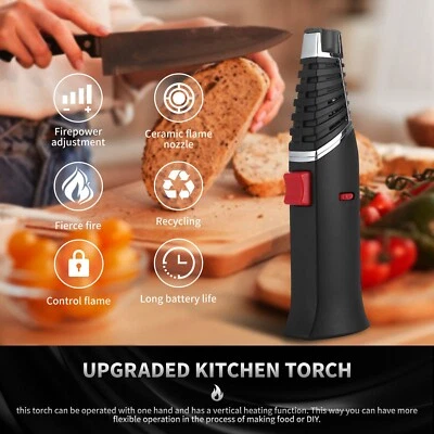 Refillable Kitchen Torch Has Adjustable Flame,with Safety Lock cooking Torch BBQ - Image 1 of 4