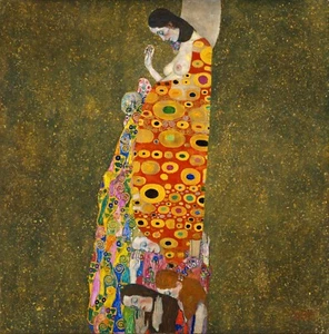 GUSTAV KLIMT HOPE II SYMBOLISM ART GICLEE PRINT FINE CANVAS - Picture 1 of 4