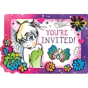 Tinkerbell Keep Flying Save The Date Invitaciones 8 Ct Tinker Bell suministros de fiesta - Imagen 1 de 1