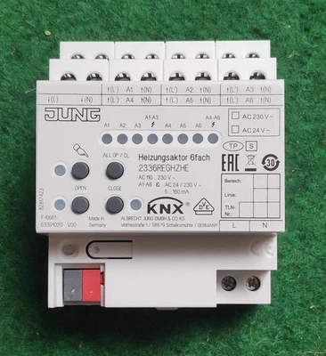 Jung 2336REGHZRHE Heizungsaktor 6fach mit Regler KNX EIB Instabus NEU - Bild 1 von 2