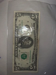 Very Rare (I think) 5 dollar bill H series /w Treasurer and Sec robert rubin sig - Picture 1 of 4