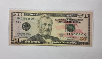 2013 🚨🌟⭐️640k Low Print Run $50 Dollar Star Note⭐️🌟🚨 (#8) - Image 1 of 4