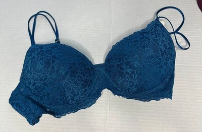 Sujetador Push Up Mujer Talla 36B Verde Teal Oscuro NUEVO Lencería Sexy Nuevo con Etiquetas Foto 1 de 4