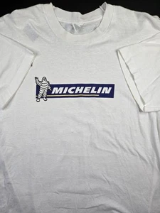 Camiseta vintage Michelin Racing Tires logotipo de caja puntada única, talla L (20x29") - Imagen 1 de 8