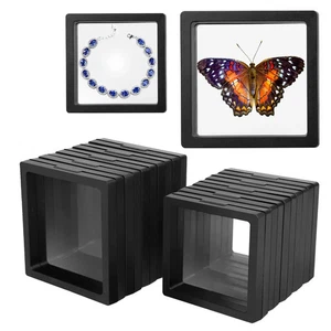 10 Pack 3D Floating Frame Display Stand Display Case Jewelry Storage Box Holder - Picture 1 of 7