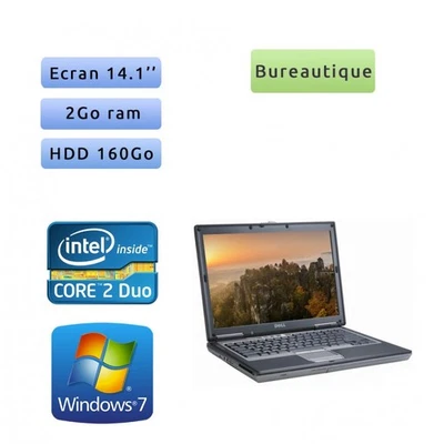 Occasion - Dell Latitude D630 - Windows 7 - C2D 2Go 160Go - 14.1 - Ordinateur Po - Photo 1/3