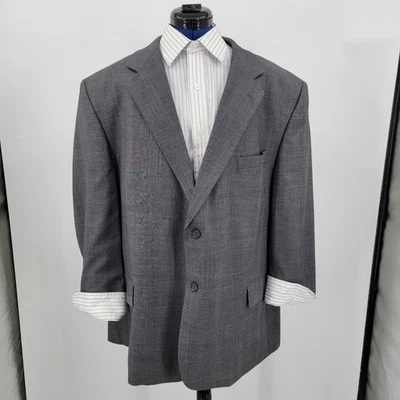 Joseph & Feiss Mens Grey 100% Wool 2 Button Single Vent Sports Blazer Jacket 48S - Image 1 of 4