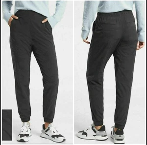 Athleta Brooklyn Lined Jogger Pants 14 Black Textured Camo - Picture 1 of 10