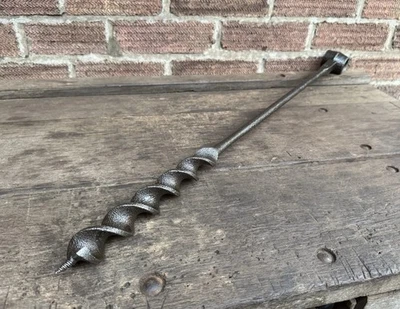 Vintage 1918 H Holmes 1 1/2” Scotch Eye Auger Wood Drill Bit Boring Barrel Tool - Image 1 of 4