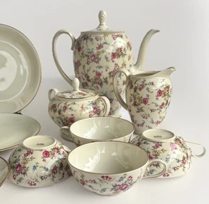 15pc Rosenthal Aida Rose Chintz Tea Cream Sugar Cups Saucers Plates Cozy Cottage - Picture 1 of 24