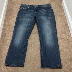 Miss Me JB6200P Boyfriend Capri Jeans Women's Size 34 Embellished *Blemishes - Picture 1 of 11