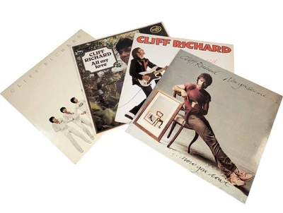 Cliff Richard 4 x 1970s-1980s LP  Rock N Roll Juvenile Now You See Me + 2 - Image 1 of 4