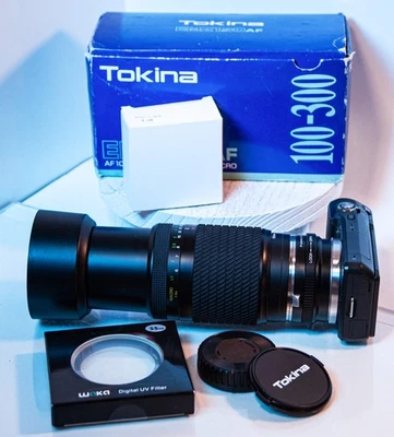 Sony E-mount adapted TOKINA 100-300 F/5.6-6.7 (EMZ 130AF) MACRO ZOOM w/Box -Mint - Image 1 of 4