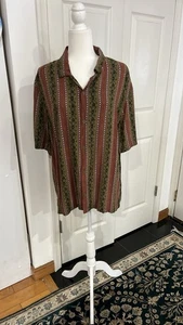 Zara Knit Hemd mit Knopfleiste Herren XL gestreift Kurzarm - Bild 1 von 10