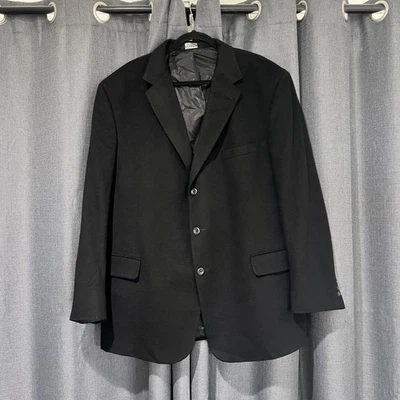 Jos A Bank Blazer Mens 48 R Black 100% Cashmere Sport Coat Suit Jacket Blazer - Image 1 of 4