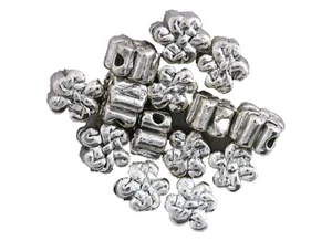 Ten 6.5mm x 3mm Flower Spacer Bali Pewter Beads BB55/71824 - Picture 1 of 1