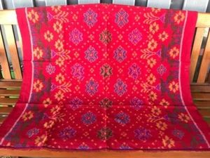 Blanket Hand Woven Premium Endek Bali Motif Indonesian Culture 220x105 cm - Red - Picture 1 of 4