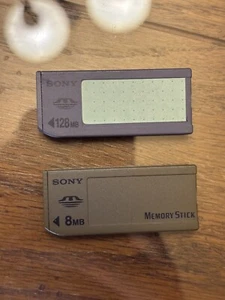 ⭐️Sony Memory Stick 128MB MSA-128A + MSA-8A⭐️Genuine Camera Memory Card⭐️ - Picture 1 of 3