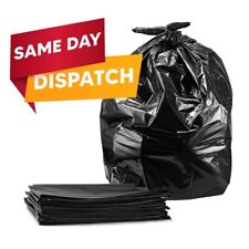 400 x Black Bin Liners Bags 18 in x 29 in x 39 in 250 G for Home & Kitchen Waste