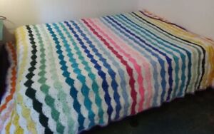 King size, crocheted afghan ,96x84, absolutely beautiful Big and Tall