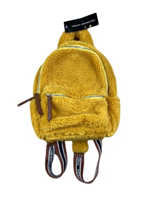 french connection hannah Sherpa Mini backpack NWT Mustard - Image 1 of 4