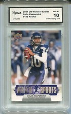 2011 Colin Kaepernick Upper Deck World of Sports Rookie Gem Mint 10 #115