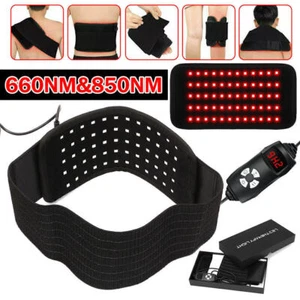 660nm Red &850nm Near Infrared Light Therapy Waist Wrap Pad Belt For Pain Relief - Picture 1 of 11