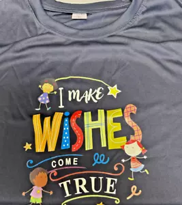 WOMENS (L) NEW T-SHIRT "I MAKE WISHES COME TRUE" PLUS 2 PAIRS /SOCKS GREAT GIFT - Foto 1 di 4