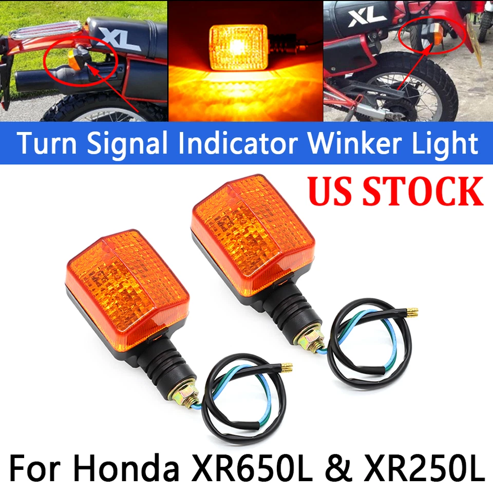2x Luz intermitente indicadora de señal de giro trasera para Honda XR650L 93-20 XR250L 91-96 Foto 1 de 4